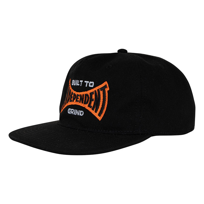 Independent Black Built To Grind Span Snapback Unstructured Hat Unisex