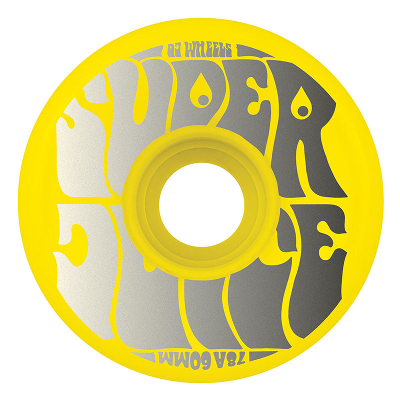 OJ 60mm 78a Super Juice Neon Yellow Skateboard Wheels 4pk