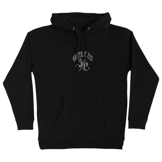 Dressen Pen Roses Center P/O Hooded Midweight Sweatshirt Black Mens Hoodies