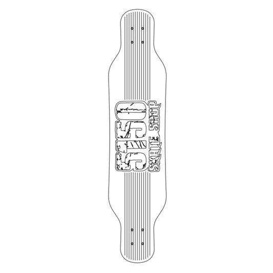 Ghost Boards X 5150 Skate Shop 39" LED Custom Complete Longboard Topograph Metallic Red Trucks/LED Red Wheels  #A1