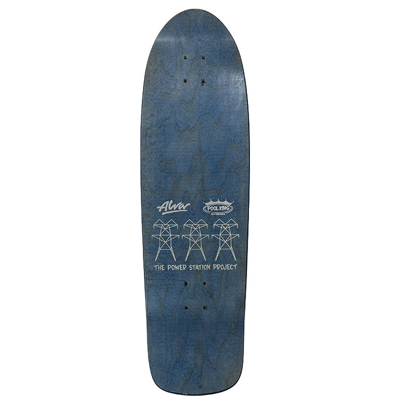 Alva Skateboards 9.5" Hyperkick Crown Blue Stain Skateboard Deck