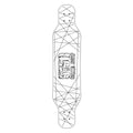 Ghost Boards X 5150 Skate Shop 39" LED Custom Complete Longboard Topograph Metallic Red Trucks/LED Red Wheels #B1