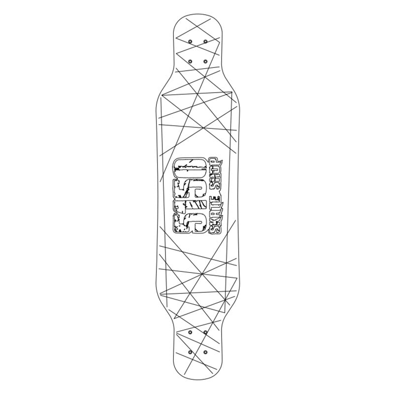 Ghost Boards X 5150 Skate Shop 39" LED Custom Complete Longboard Topograph Metallic Pink Trucks/LED Red Wheels #B2