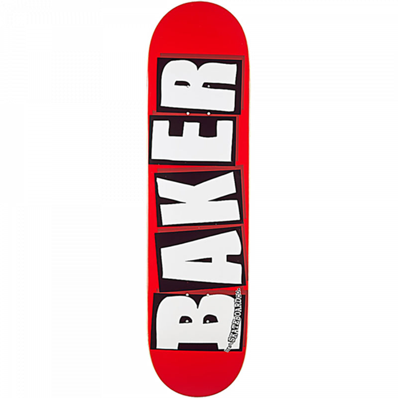 BAKER 8.5"x 32" BRAND LOGO RED/WHITE Skateboard Deck (Mellow Concave)