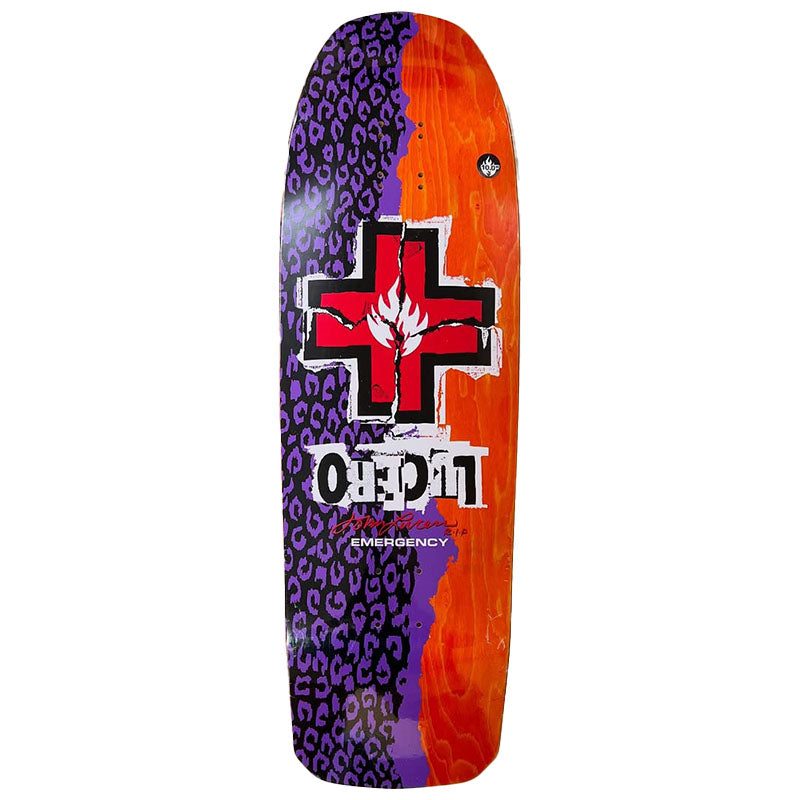 Black Label 10" x 32.875" John Lucero "RIPPED CROSS" Shaped Skateboard Deck
