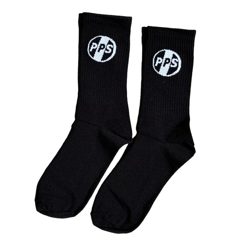 Pocket Pistols PPS Logo Black Crew Socks 1pr (Size 9 to 11)