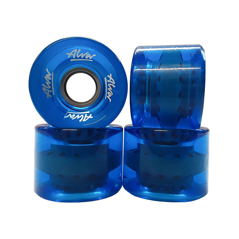 Alva 60mm 78a Cruiser High-Performance Clear Blue Urethane Skateboard Wheels 4pk