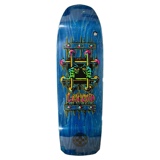 Black Label 10.0" LUCERO OG BARS 10" CROSS Blue Stain Skateboard Deck