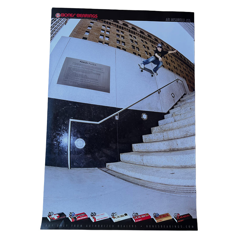 Bones Wheels 24" x 36" ARI MISURELLI Gap To Wallride Poster