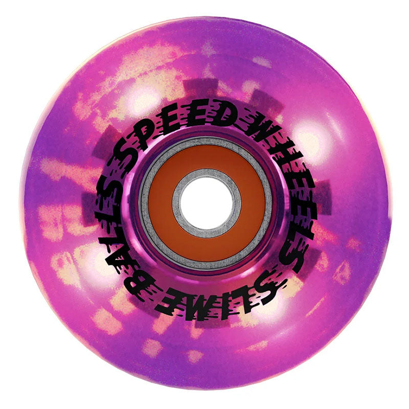 Slime Balls 60mm 78a Sam Hitz Light Ups OG Slime Purple Skateboard Wheels 4pk