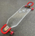 Ghost Boards X 5150 Skate Shop 39" LED Custom Complete Longboard Topograph Metallic Gold Trucks/LED Red Wheels #C1