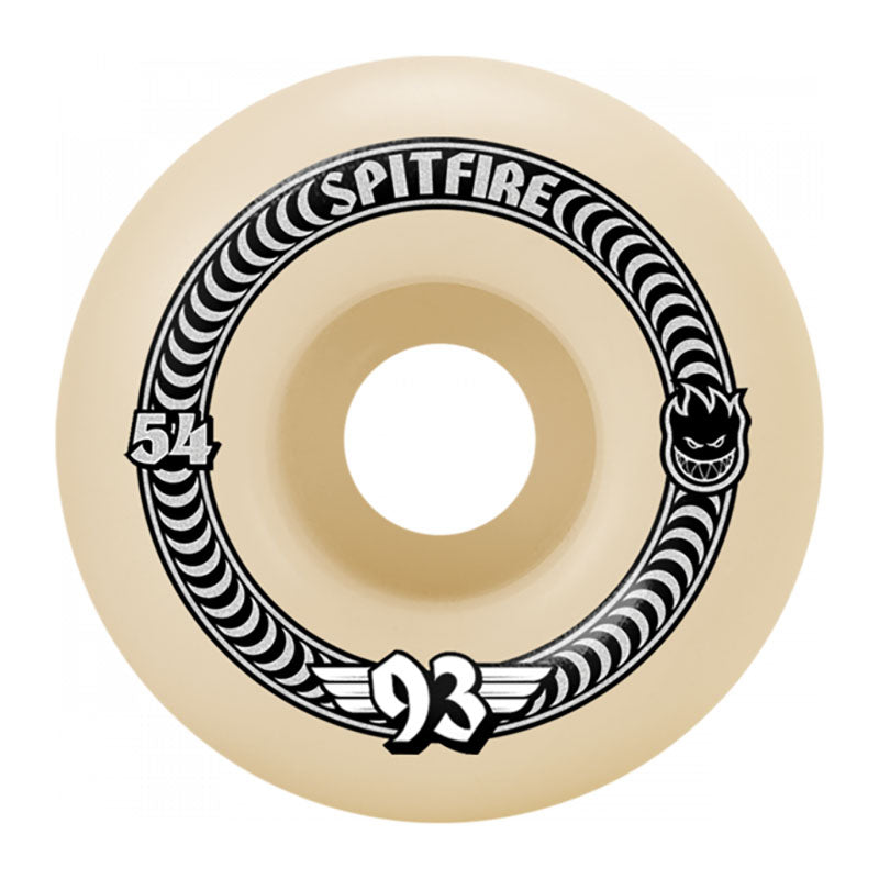 Spitfire 54mm 93a F4 Soft Sliders Classic NATURAL Skateboard Wheels 4pk