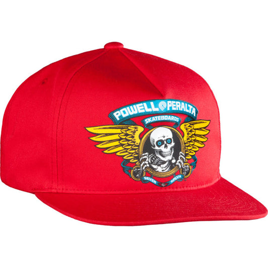 Powell Peralta Winged Ripper Snap Back Cap Red