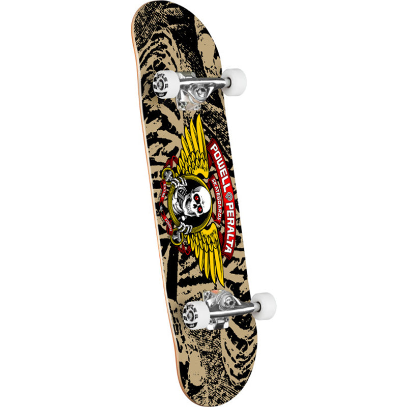 Powell Peralta 8" x 31.45" Winged Ripper Birch Khaki/Black Complete Skateboard