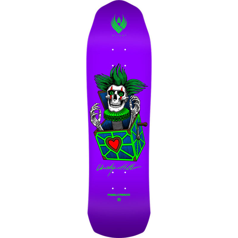 Powell Peralta 8.5" x 31.20" Pro Chris Hiett Skull FLIGHT Purple Skateboard Deck