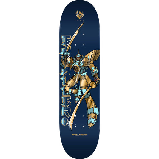 Powell Peralta  8.5" x 32.08" Steve Caballero Gundam FLIGHT Blue / Gold Foil Skateboard Deck