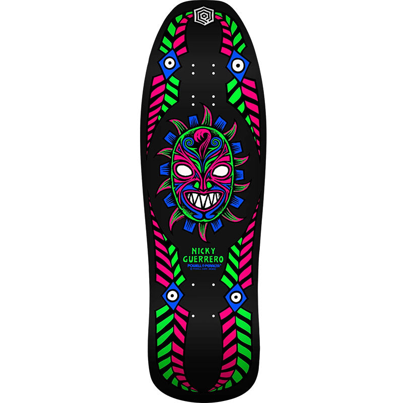 Powell Peralta 10" x 31.75" Nicky Guerrero Mask Blacklight Skateboard Deck