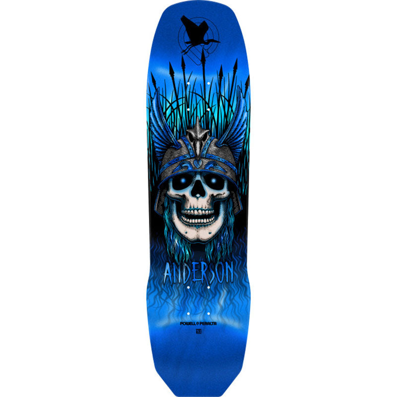 Powell Peralta 8.45" x 31.8" Pro Andy Anderson Heron 7-Ply Maple Blue Foil Skateboard Deck