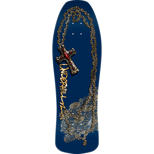 Powell Peralta  9.9" x 31.5" Ray Underhill Cross Reissue Navy / Gold Foil Skateboard Deck