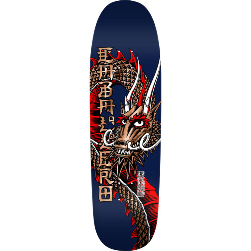 Powell Peralta 9.265" x 32" Steve Caballero Ban This Dragon Navy/Copper Foil Reissue Skateboard Deck