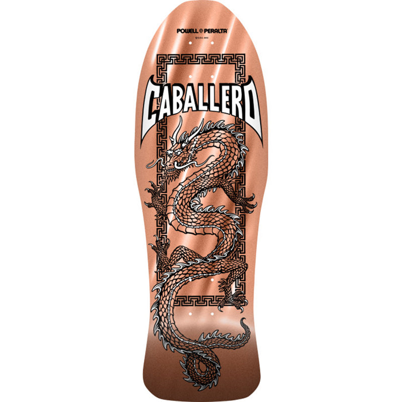 Powell Peralta 10" x 30" Steve Caballero Chinese Dragon Reissue Copper Foil Skateboard Deck