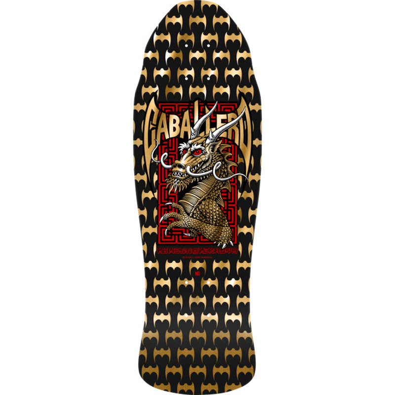 Powell Peralta 9.625" x 29.75" Steve Caballero Street Reissue Black/Gold Foil Skateboard Deck