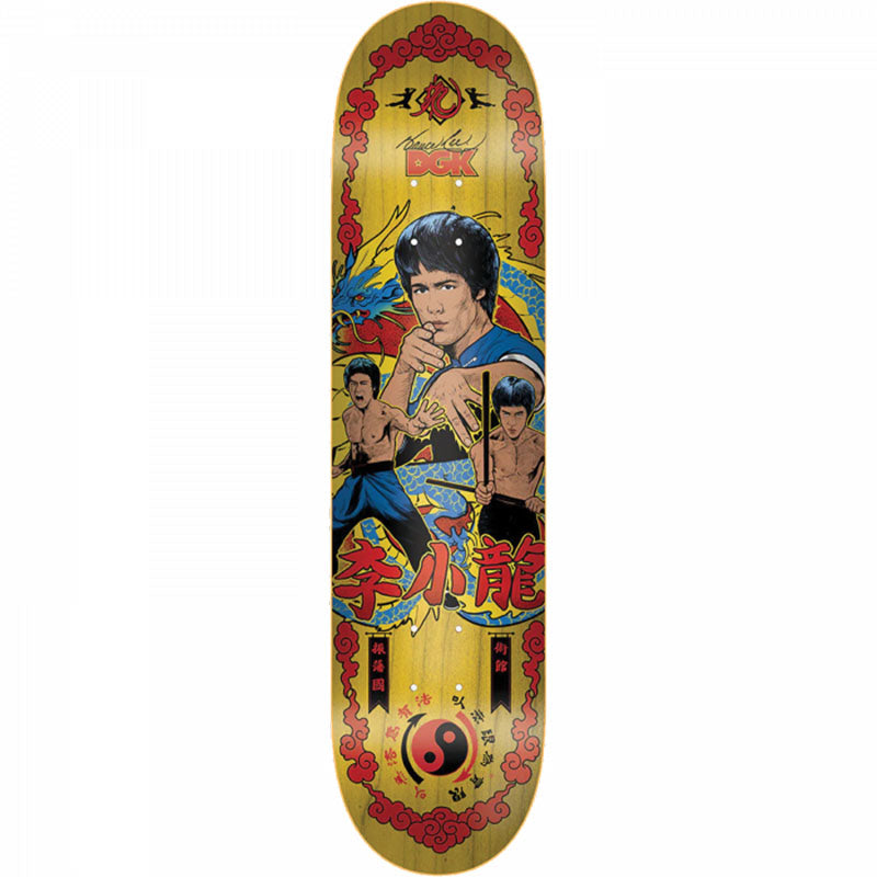 DGK 8.1" BRUCE LEE FURY YELLOW Skateboard Deck
