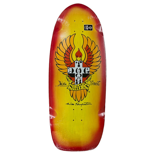 Dogtown 11.878" x 30.546" NEW Big Foot OG 70s Rider Skateboard Deck Transparent Florescent Yellow Red Fade -Orange Wings