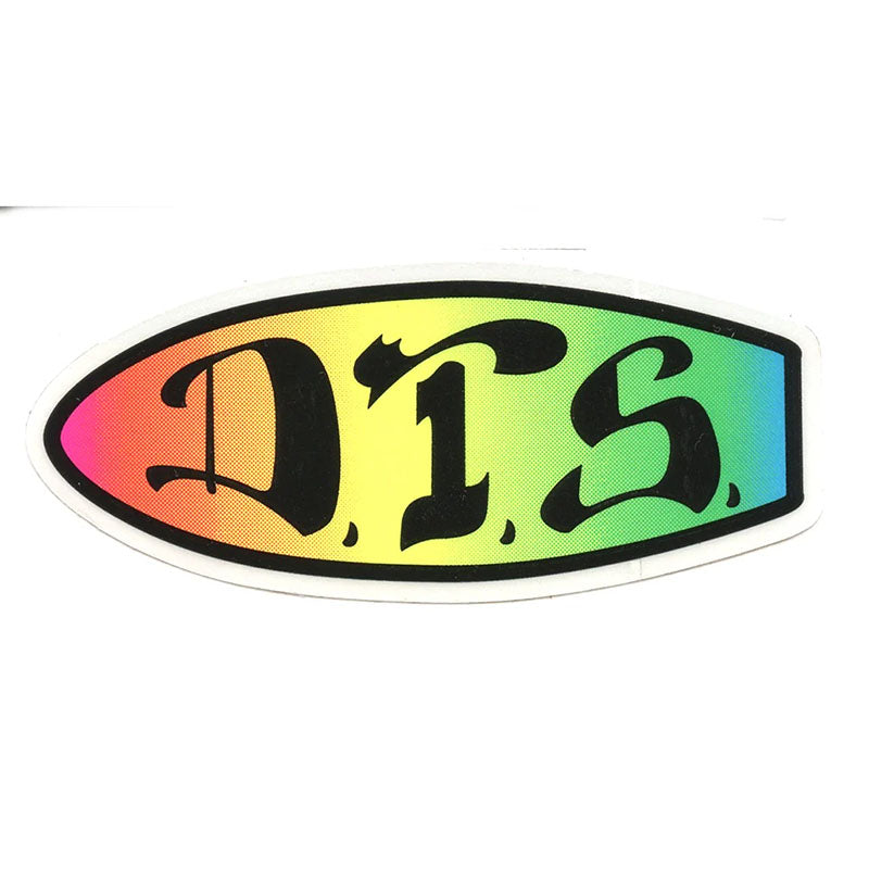 Dogtown 2" Wide DTS Neon 70s Sticker