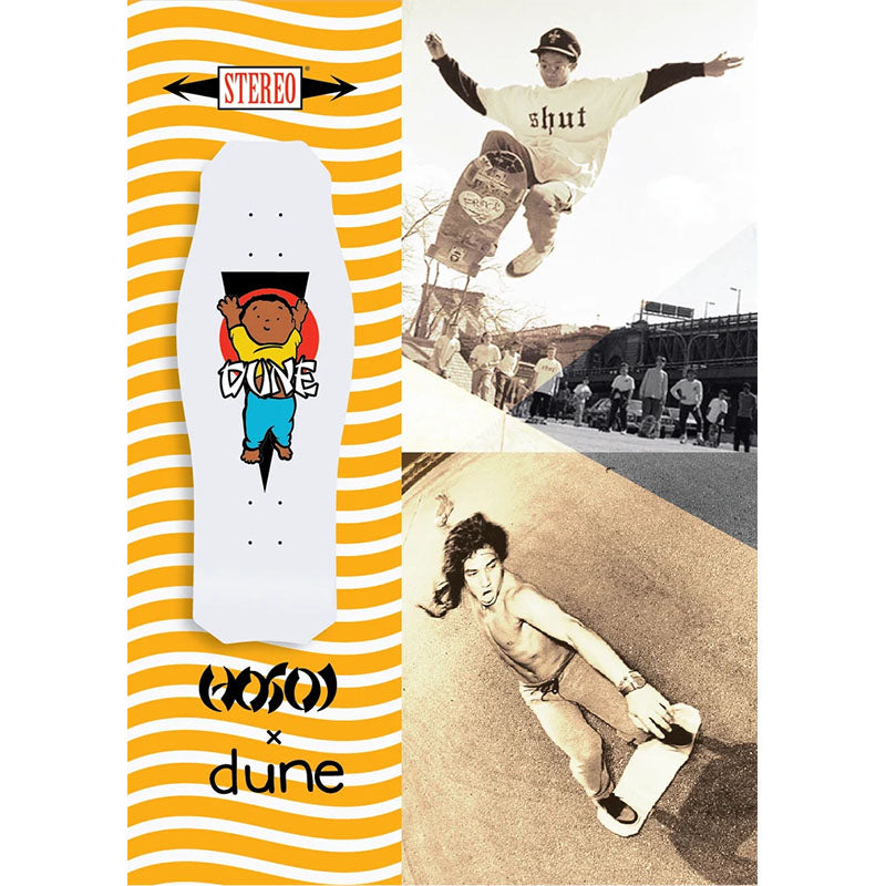 STEREO DUNE X HOSOI HAMMERHEAD SHAPED DECK 9.50 X 31.00 (HAND SCREEENED)