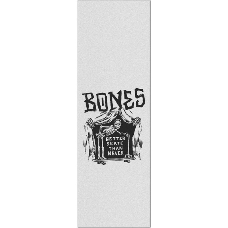 BONES WHEELS Better Sk8 Than Never Grip Tape Sheet - 10.5" x 33" Clear