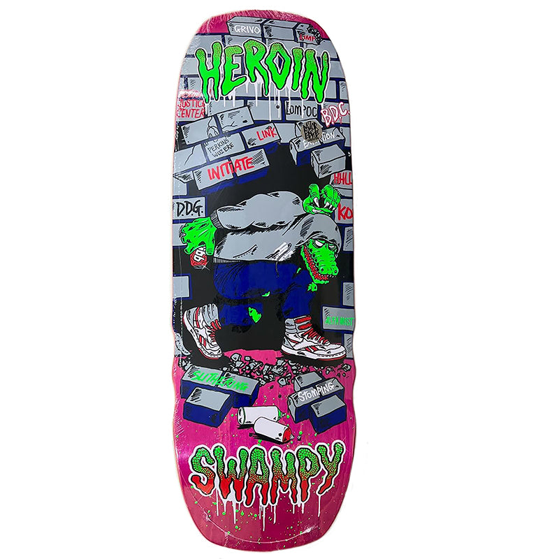 Heroin 10.5" SWAMPY STOMP SHAPED Skateboard Deck
