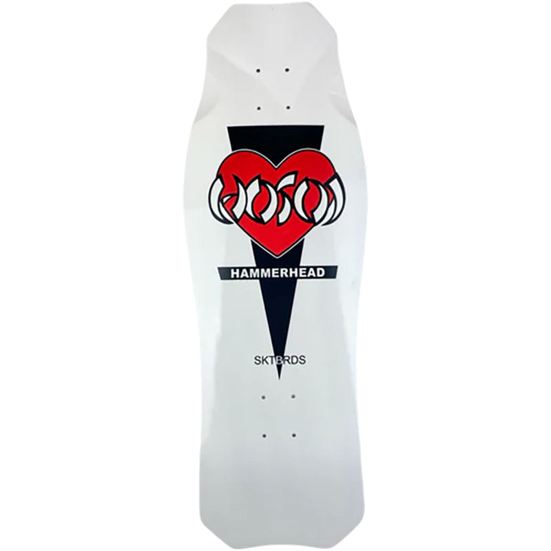 Hosoi Limited Valentines 2026 Heart OG WHITE Hammerhead Deck– 10.5"x31"