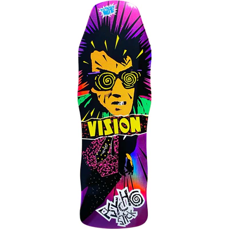 Vision Psycho Stick Limited Pink Foil Color Way 10"x 30" Skateboard Deck