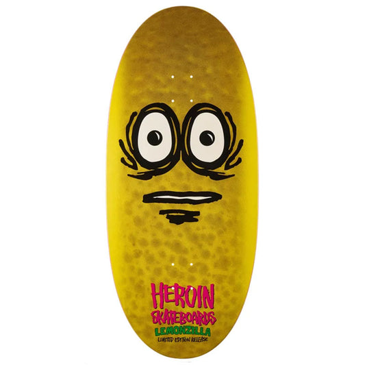 Heroin 13.5" Lemonzilla Shaped Skateboard Deck