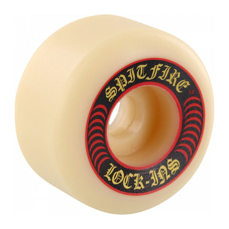Spitfire 52mm 101a F4 LOCK INS WHT W/RED Skateboard Wheels 4pk