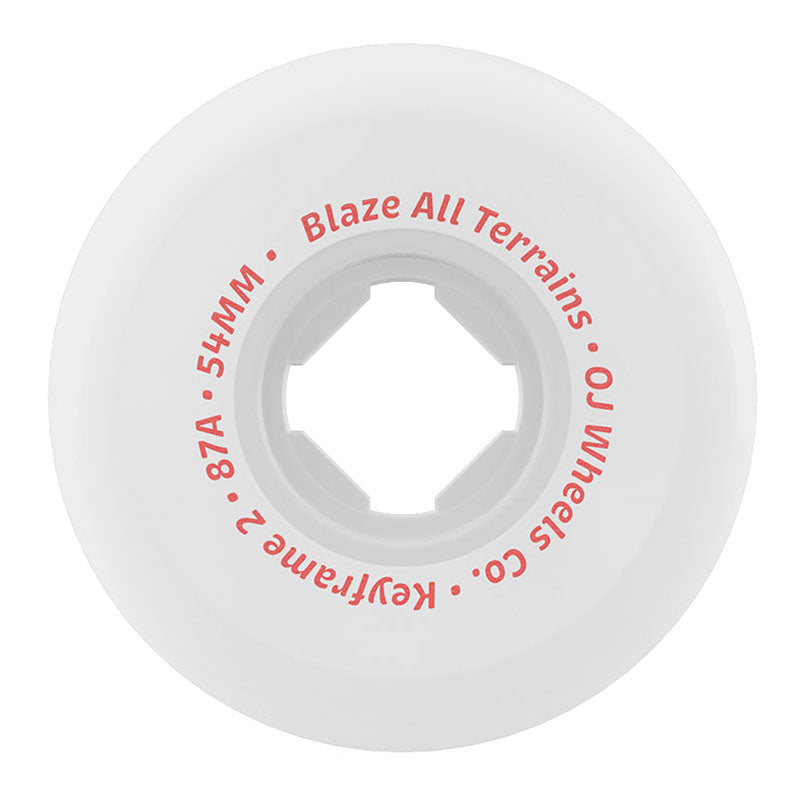 OJ 54mm 87a Keyframe 2 White Skateboard Wheels