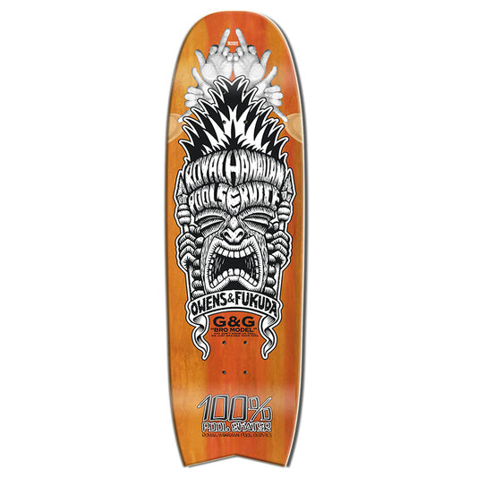 Royal Hawaiian Pool Service 9.5" x 32.25" BRO MODEL Orange Stain Skateboard Deck