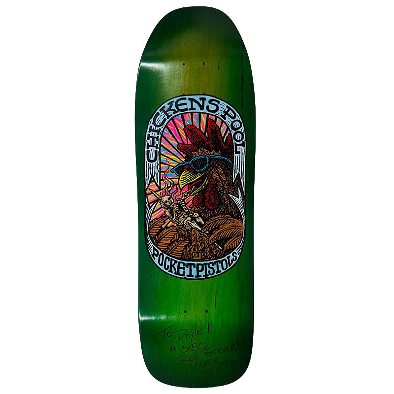 Pocket Pistols Skateboard (PPS) Chickens Pool Deck Screen Printed by Hand And Signed for my shop