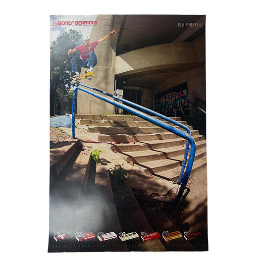 Bones Wheels 24" x 36" Justin Henry Gap To 50-50 Poster