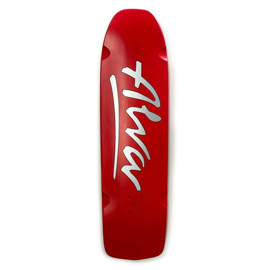 ALVA 10" x  36.25" Short Stuff Red Dipped Shaped Wheel Wells Skateboard Deck