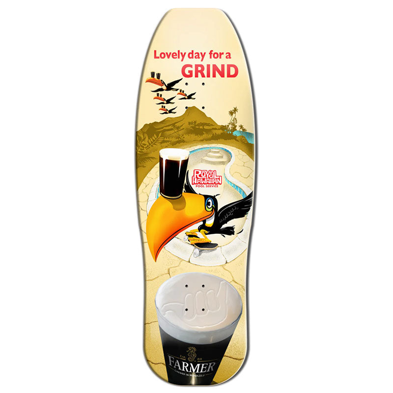 (Pre-Order) Royal Hawaiian Pool Service 10.625" x 33.75" FARMER PRO MODEL Skateboard Deck