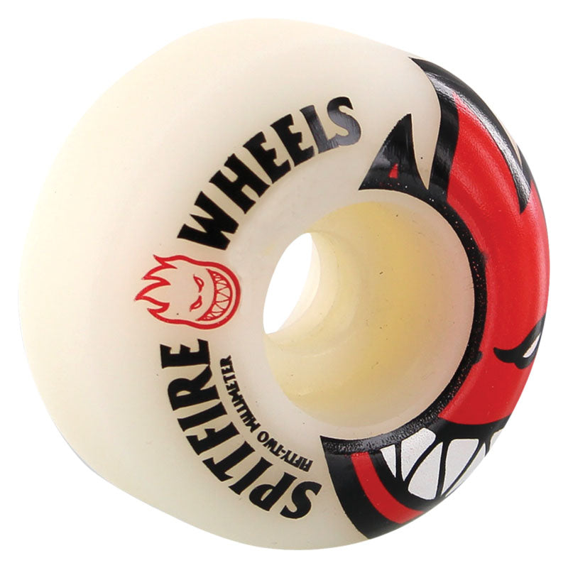 Spitfire 52mm 99du BIGHEAD White W/Red Skateboard Wheels 4pk