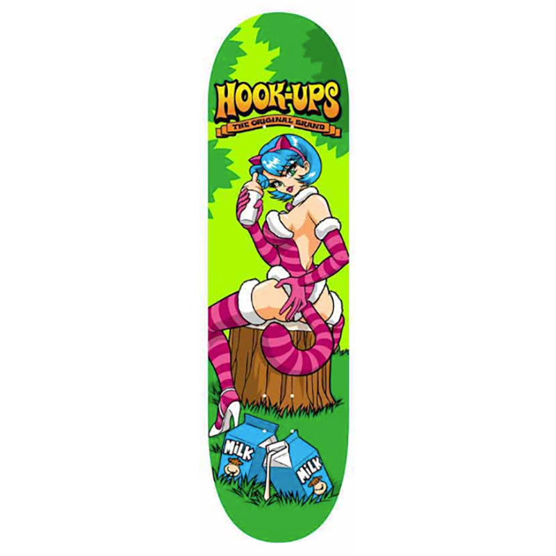 HOOK-UPS 8.25" x 32.25" Cheshire Cat In Wonderland Skateboards Deck