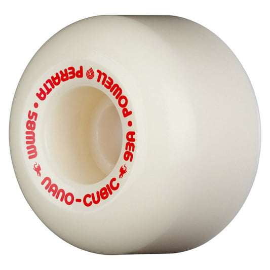 Powell Peralta Nano-Cubic 93A - Asymmetrical Shape - Wide Ride Patch - Offset Bearing - 58mm x 37mm 93A Skateboard Wheels 4pk