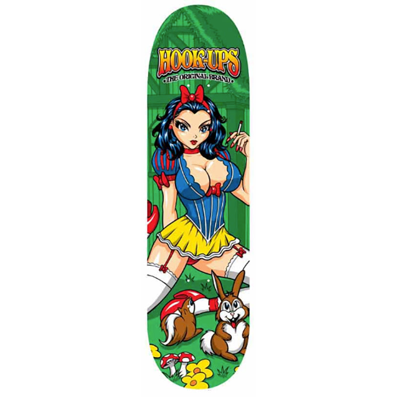 HOOK-UPS 8.5" x 32.25" Snow White Skateboard Deck