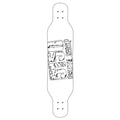 Ghost Boards X 5150 Skate Shop 39" LED Custom Complete Longboard Topograph White Trucks/LED Green Wheels #C2