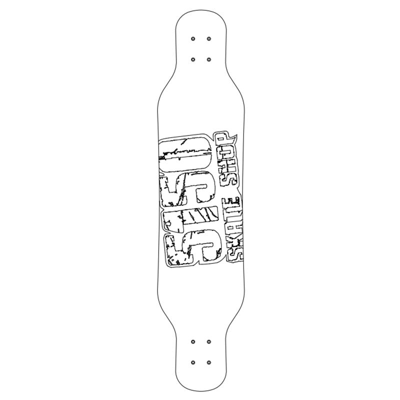 Ghost Boards X 5150 Skate Shop 39" LED Custom Complete Longboard Topograph White Trucks/LED Green Wheels #C2
