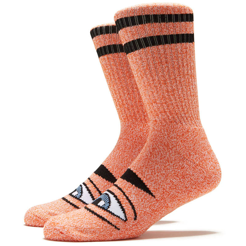 Toy Machine Orange Heather Sect Eye Crew Socks 1pr