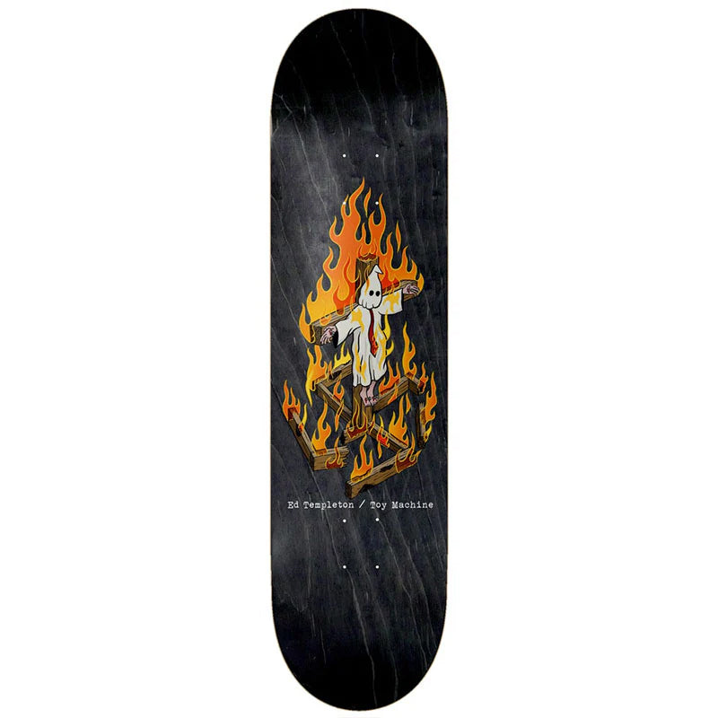 Toy Machine 8.5" ED TEMPLETON CHARRED CROSS Skateboard Deck
